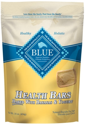 Blue Buffalo Health Bars Baked with Banana & Yogurt Dog Treats, 16-oz bag