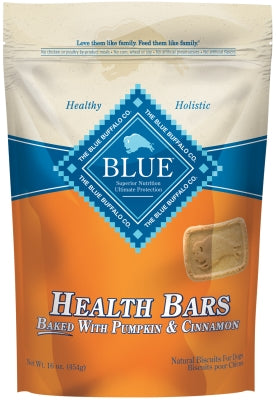 Blue Buffalo Health Bars Baked with Pumpkin & Cinnamon Dog Treats, 16-oz bag