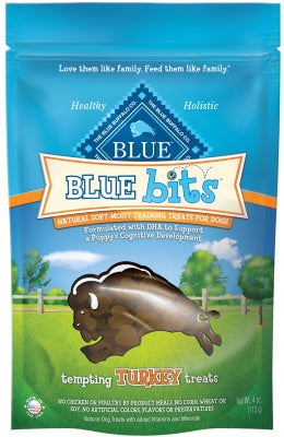 Blue Buffalo Blue Bits Tempting Turkey Recipe Soft-Moist Training Dog Treats, 4-oz bag