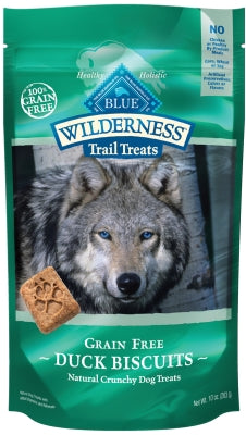 Blue Buffalo Wilderness Trail Treats Duck Biscuits Grain-Free Dog Treats, 10-oz bag