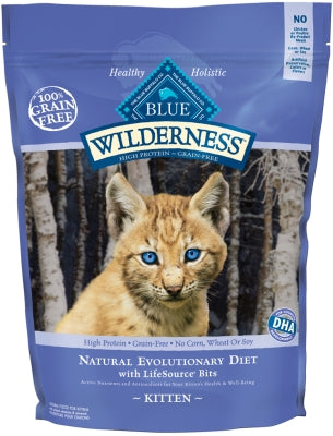 Blue Buffalo Wilderness Kitten Chicken Recipe Grain-Free Dry Cat Food