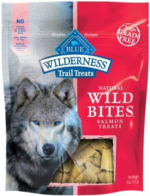 Blue Buffalo Wilderness Trail Treats Salmon Wild Bites Grain-Free Dog Treats, 4-oz bag