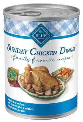 Blue Buffalo Family Favorite Grain-Free Recipes Sunday Chicken Dinner Canned Dog Food, 12.5-oz, case of 12