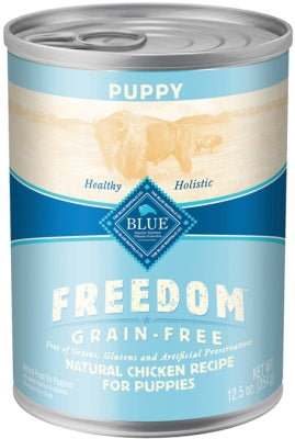 Blue Buffalo Freedom Puppy Chicken Recipe Grain-Free Canned Dog Food, 12.5-oz, case of 12