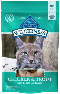 Blue Buffalo Wilderness Chicken & Trout Grain-Free Cat Treats, 2-oz bag