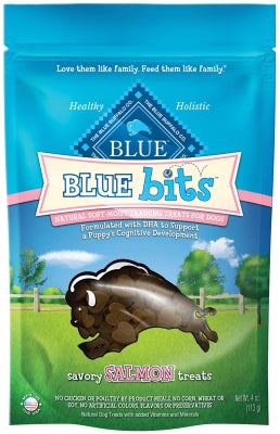 Blue Buffalo Blue Bits Savory Salmon Recipe Soft-Moist Training Dog Treats, 4-oz bag