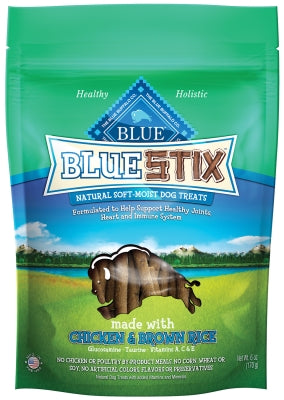 Blue Buffalo Blue Stix Chicken & Brown Rice Recipe Soft-Moist Dog Treats, 6-oz bag