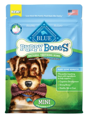 Blue Buffalo Blue Puppy Bones Mini Dental Chews Dog Treats, 29 Mini Bones, 12-oz bag