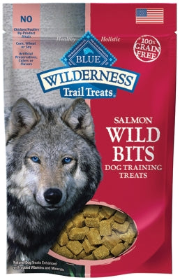 Blue Buffalo Wilderness Trail Treats Salmon Wild Bits Grain-Free Training Dog Treats, 4-oz bag