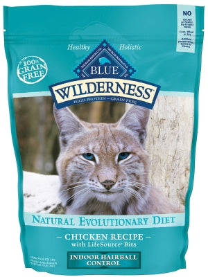 Blue Buffalo Wilderness Chicken Recipe Indoor Hairball Control Grain-Free Adult Dry Cat Food