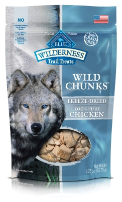 Blue Buffalo Wilderness Trail Treats Chicken Wild Chunks Freeze-Dried Dog Treats, 2.25-oz bag