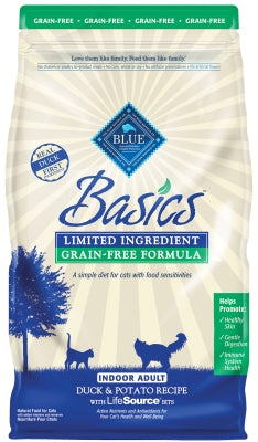 Blue Buffalo Basics Limited Ingredient Grain-Free Formula Duck & Potato Indoor Adult Dry Cat Food