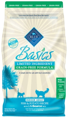 Blue Buffalo Basics Limited Ingredient Grain-Free Formula Fish & Potato Indoor Adult Dry Cat Food