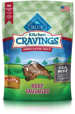 Blue Buffalo Kitchen Cravings Beef Sausages Dog Treats, 6-oz bag