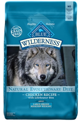 Blue Buffalo Wilderness Healthy Weight Chicken Recipe Adult Large Breed Grain-Free Dry Dog Food, 24-lb bag