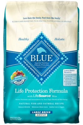 Blue Buffalo Life Protection Formula Large Breed Adult Fish & Oatmeal Recipe Dry Dog Food, 30-lb bag