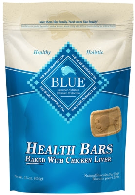 Blue Buffalo Health Bars Baked with Chicken Liver Dog Treats, 16-oz bag