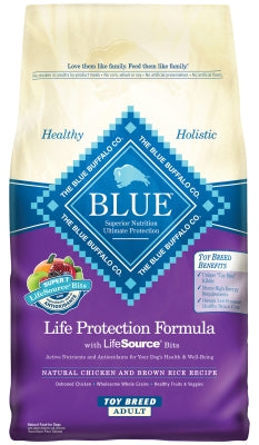 Blue Buffalo Life Protection Formula Toy Breed Adult Chicken & Brown Rice Recipe Dry Dog Food, 4-lb bag