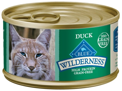 Blue Buffalo Wilderness Duck Recipe Grain-Free Adult Canned Cat Food, 3-oz, case of 24