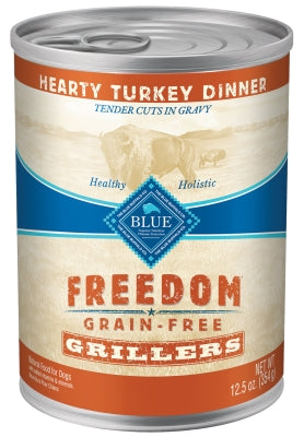 Blue Buffalo Freedom Grillers Hearty Turkey Dinner Grain-Free Canned Dog Food, 12.5-oz, case of 12