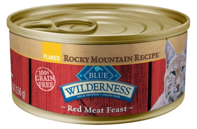 Blue Buffalo Wilderness Rocky Mountain Recipe Red Meat Feast Adult Grain-Free Canned Cat Food, 5.5-oz, case of 24