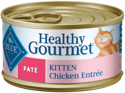 Blue Buffalo Healthy Gourmet Pate Kitten Chicken Entrée Canned Cat Food, 3-oz, case of 24