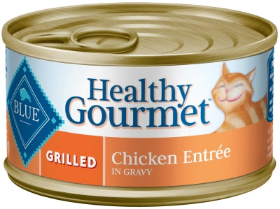 Blue Buffalo Healthy Gourmet Grilled Chicken Entrée in Gravy Canned Cat Food, 3-oz, case of 24