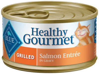 Blue Buffalo Healthy Gourmet Grilled Salmon Entrée in Gravy Canned Cat Food, 3-oz, case of 24