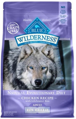 Blue Buffalo Wilderness Toy Breed Adult Chicken Recipe Grain-Free Dry Dog Food, 4-lb bag