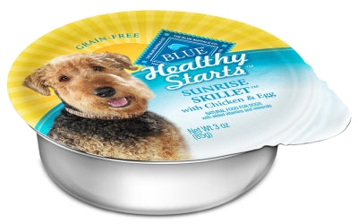 Blue Buffalo Healthy Starts Sunrise Skillet with Chicken & Egg Wet Dog Food, 3-oz, case of 12