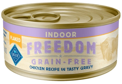 Blue Buffalo Freedom Indoor Flaked Chicken Recipe Grain-Free Adult Canned Cat Food, 5.5-oz, case of 24