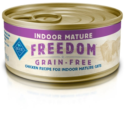 Blue Buffalo Freedom Indoor Mature Chicken Recipe Grain-Free Canned Cat Food, 5.5-oz, case of 24