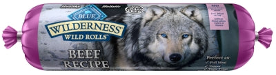 Blue Buffalo Wilderness Wild Rolls Beef Recipe Grain-Free Dog Food Roll