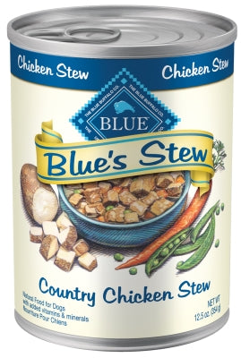 Blue Buffalo Blue's Country Chicken Stew Grain-Free Canned Dog Food, 12.5-oz, case of 12