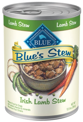 Blue Buffalo Blue's Irish Lamb Stew Grain-Free Canned Dog Food, 12.5-oz, case of 12