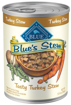 Blue Buffalo Blue's Tasty Turkey Stew Grain-Free Canned Dog Food, 12.5-oz, case of 12