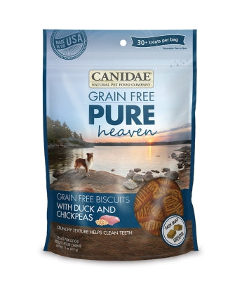 Canidae Grain-Free PURE Heaven Biscuits with Duck & Chickpeas Crunchy Dog Treats, 11-oz bag