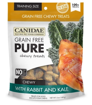 Canidae Grain-Free PURE Rabbit & Kale Chewy Dog Treats, 6-oz bag