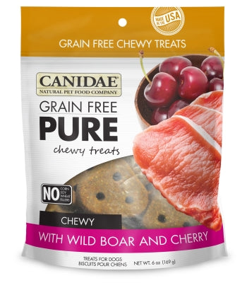 Canidae Grain-Free PURE Wild Boar & Cherry Chewy Dog Treats, 6-oz bag