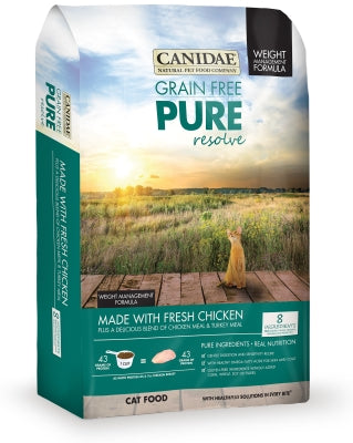 Canidae Grain-Free PURE Resolve Weight Management with Chicken Dry Cat Food, 8-lb bag