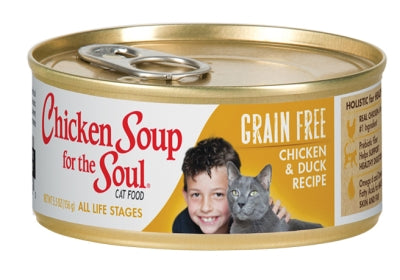 Chicken Soup for the Soul Grain-Free Chicken & Duck Recipe Canned Cat Food, 5.5-oz, case of 24