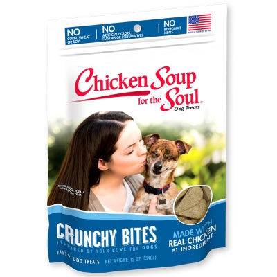 Chicken Soup for the Soul Crunchy Bites Chicken Dog Treats, 12-oz bag