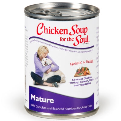 Chicken Soup for the Soul Mature Recipe Canned Dog Food, 13-oz, case of 12