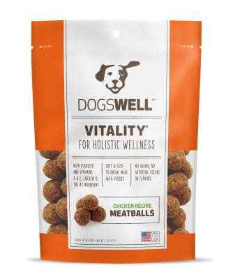 Dogswell Vitality Chicken Recipe Meatballs Grain-Free Dog Treats