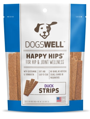 Dogswell Happy Hips Duck Strips Grain-Free Dog Treats