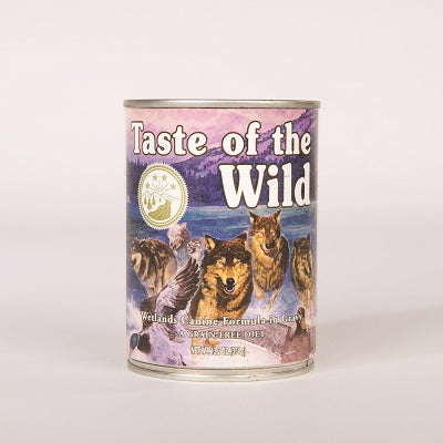 Taste of the Wild Wetlands Formula in Gravy Grain-Free Canned Dog Food, 13.2-oz, case of 12
