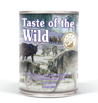 Taste of the Wild Sierra Mountain Formula with Roasted Lamb in Gravy Grain-Free Canned Dog Food, 13.2-oz, case of 12
