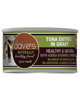 Dave's Pet Food Naturally Healthy Grain-Free Tuna Entrée in Gravy Canned Cat Food