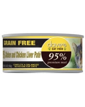 Dave's Pet Food 95% Premium Meat Grain-Free Chicken & Chicken Liver Pate Canned Cat Food, 5.5-oz, case of 24
