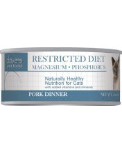 Dave's Pet Food Restricted Diet Magnesium & Phosphorus Grain-Free Pork Recipe Canned Cat Food, 5.5-oz, case of 24